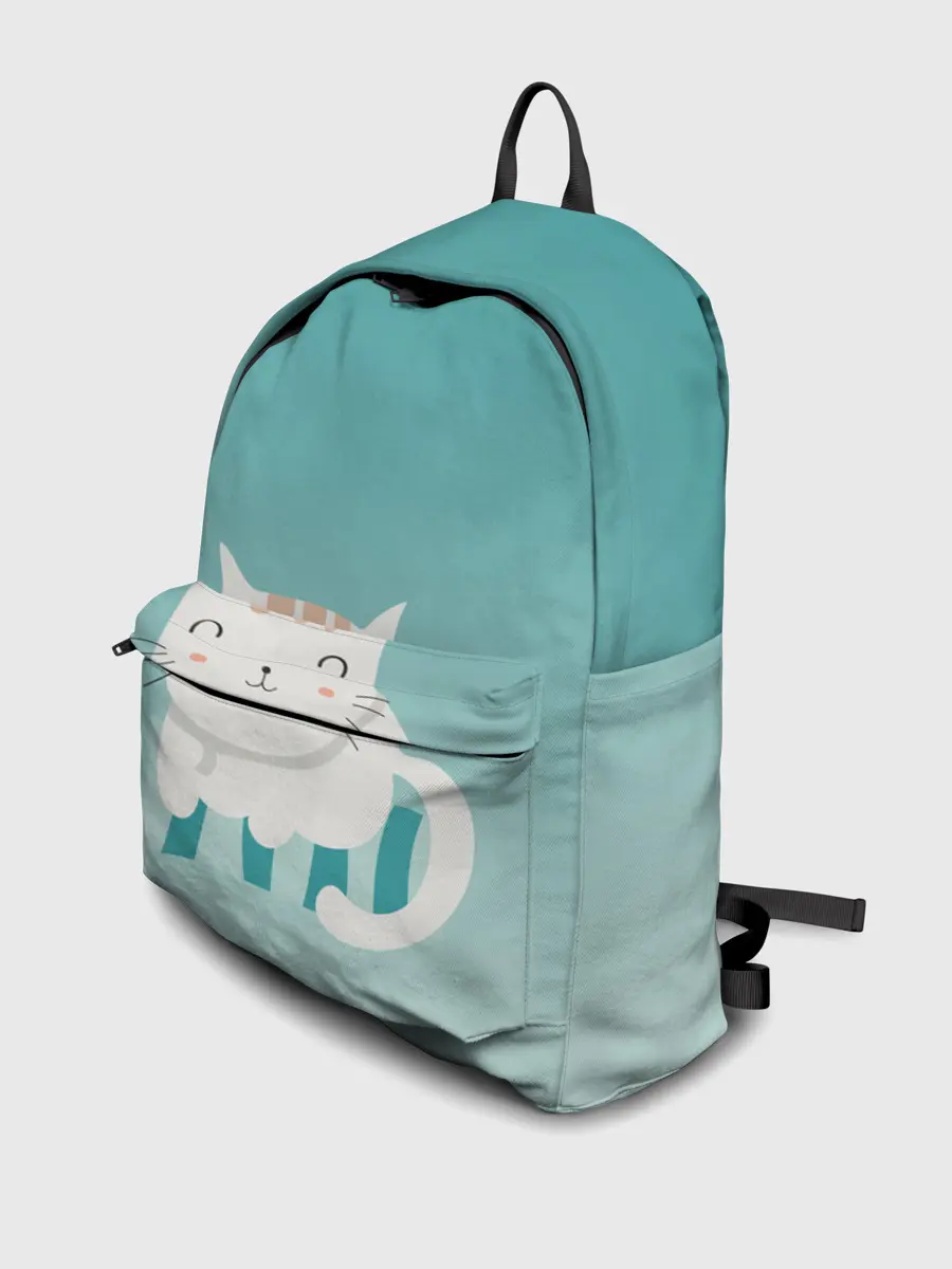 Рюкзак джинсовый / котик на подстилке