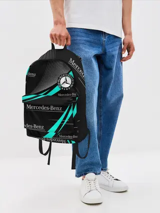 Рюкзак джинсовый / MERCEDES BENZ АКВАМАРИНОВЫЙ