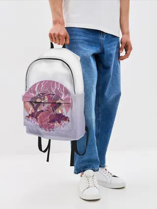 Рюкзак джинсовый / Принцесса и олень