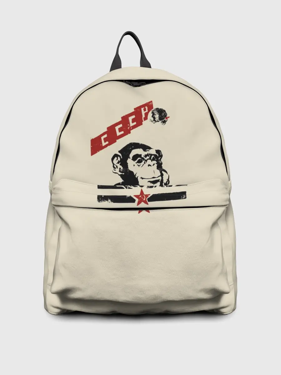 Рюкзак джинсовый / Обезьяна космонавт