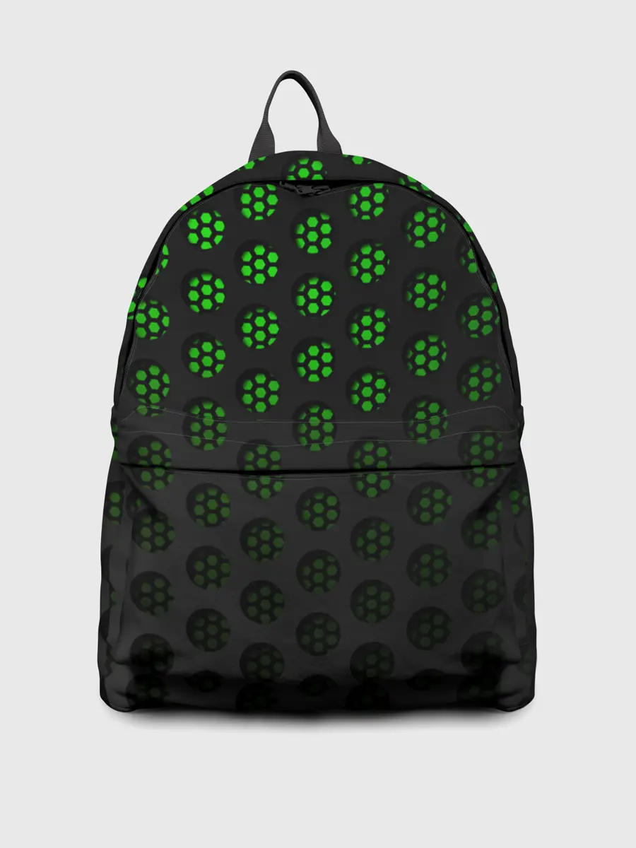 Рюкзак джинсовый / Зелёные соты 3D