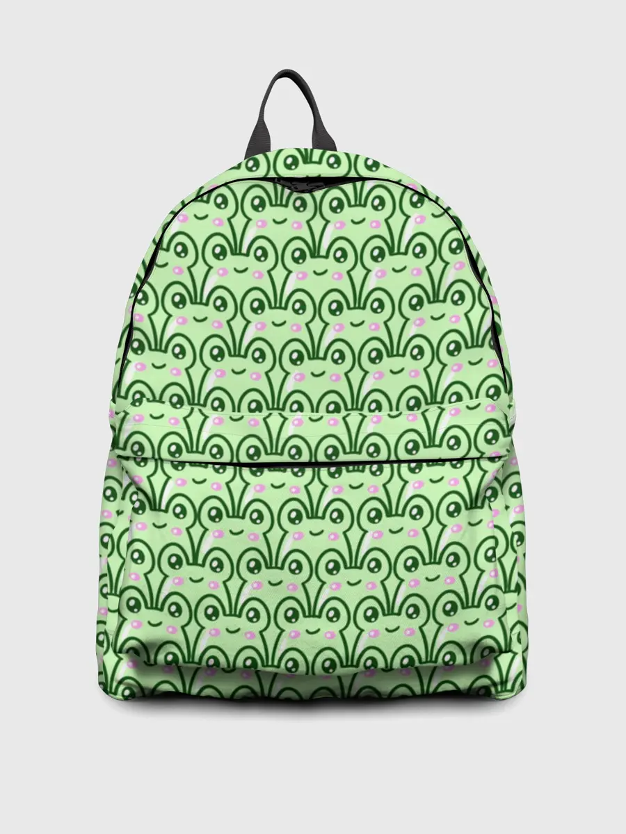 Рюкзак джинсовый / милые лягушки