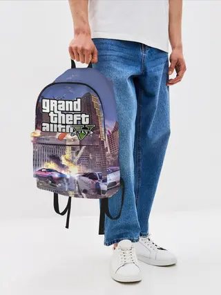 Рюкзак джинсовый / ЭКШЕН Grand Theft Auto V