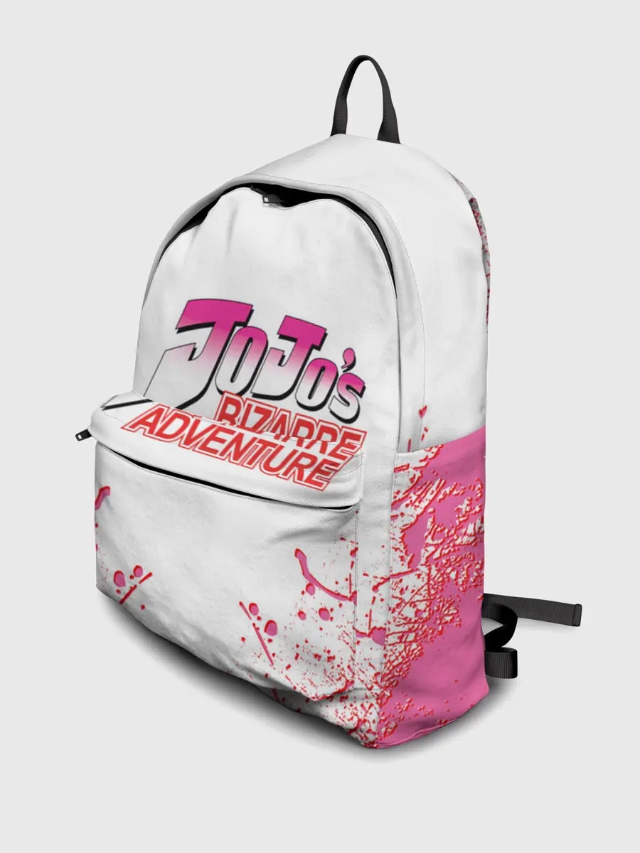 Рюкзак джинсовый / Лого джоджо розовые брызги