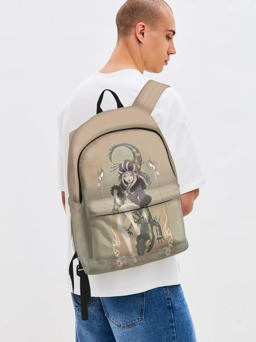 Рюкзак джинсовый / Девушка ящерица