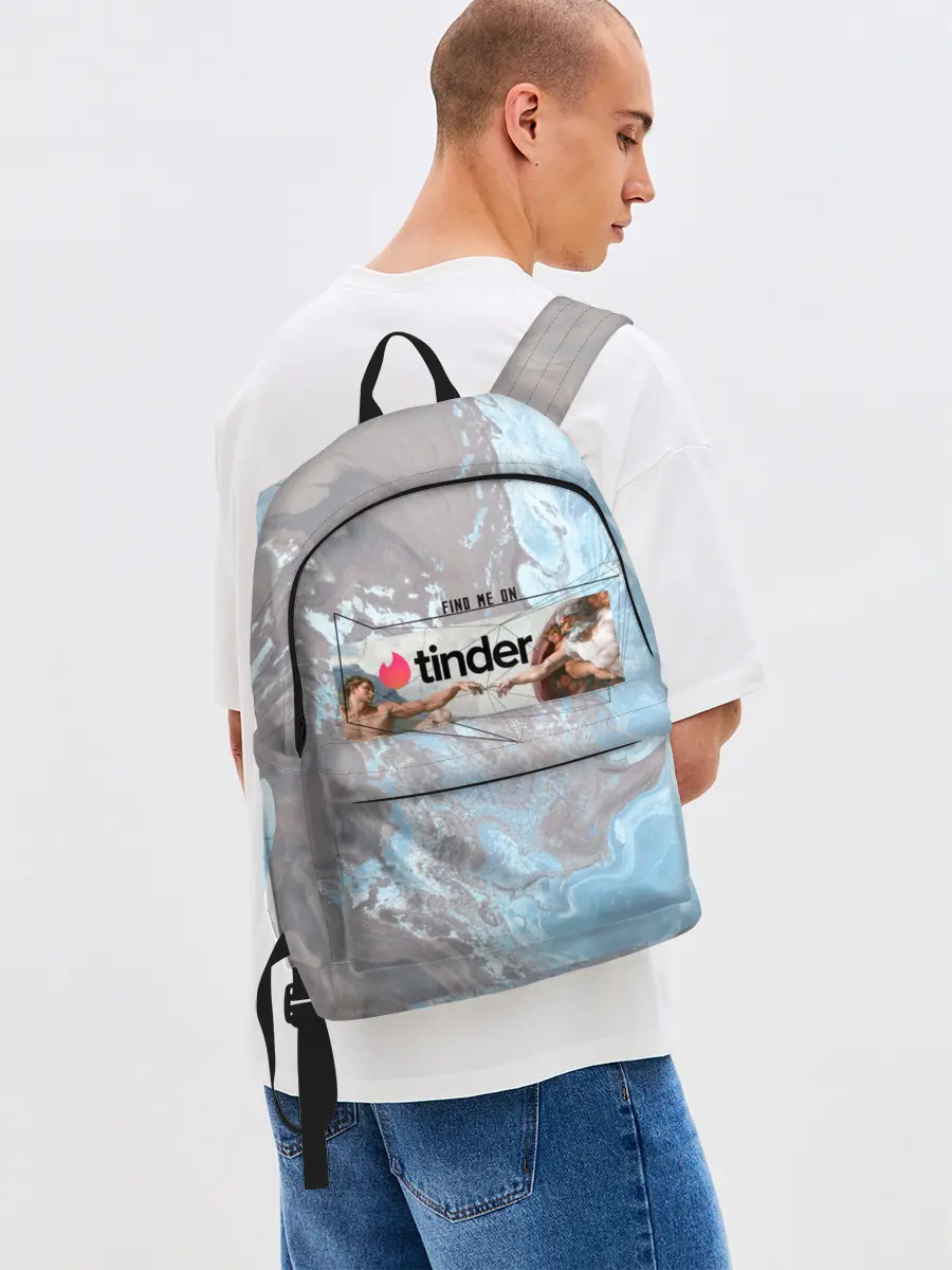 Рюкзак джинсовый / Find me on Tinder | Тиндер