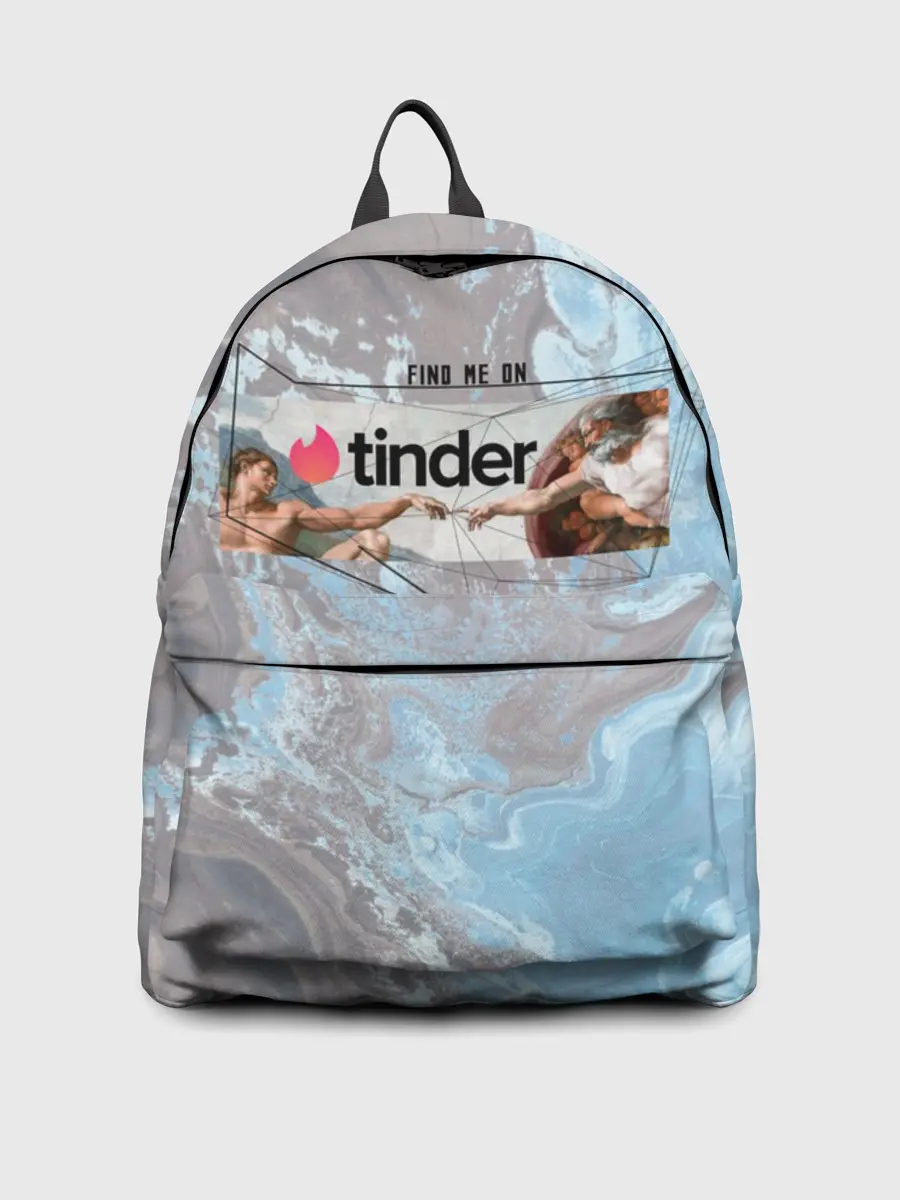 Рюкзак джинсовый / Find me on Tinder | Тиндер