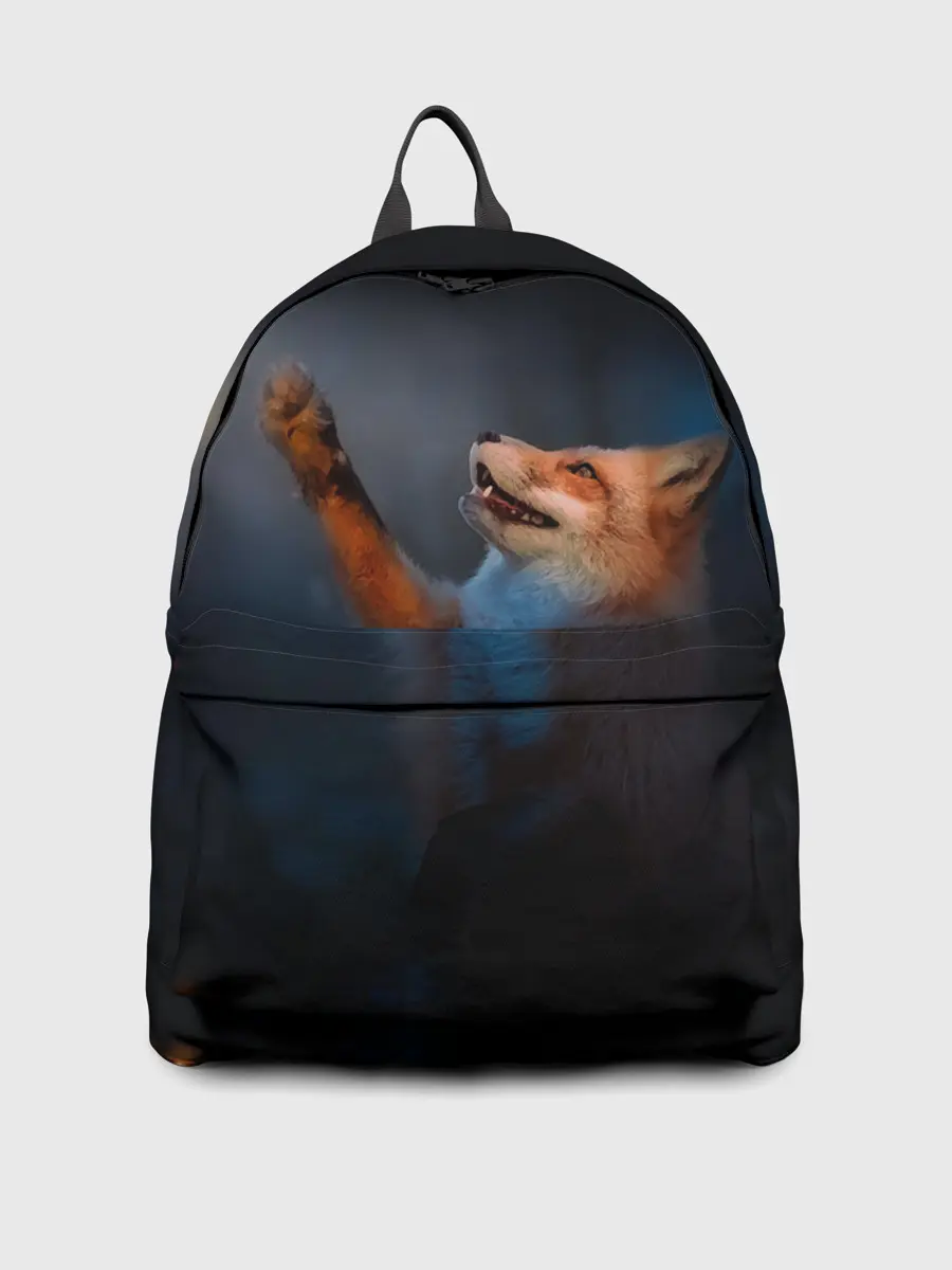 Рюкзак джинсовый / Лиса и огонек