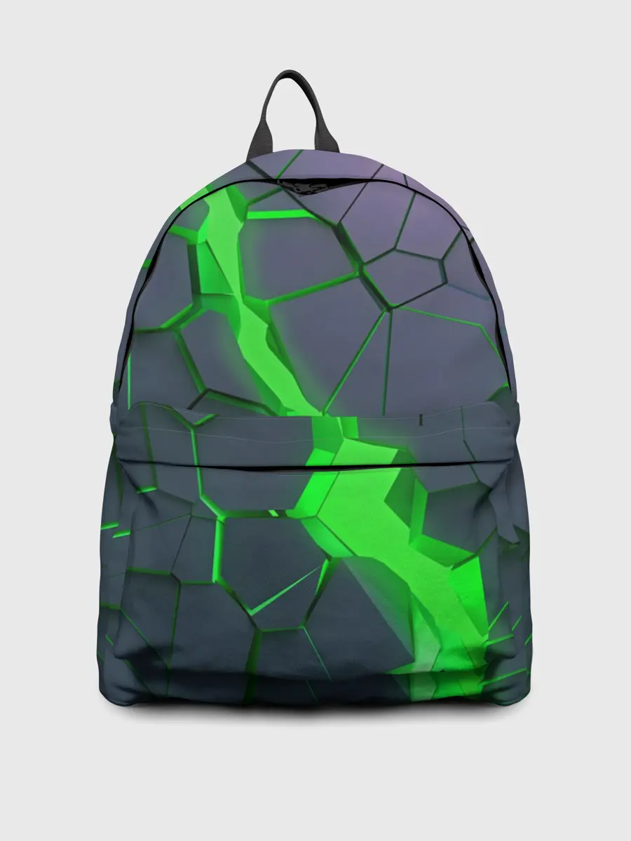 Рюкзак джинсовый / ЗЕЛЕНЫЙ РАЗЛОМ | 3Д РАЗЛОМ