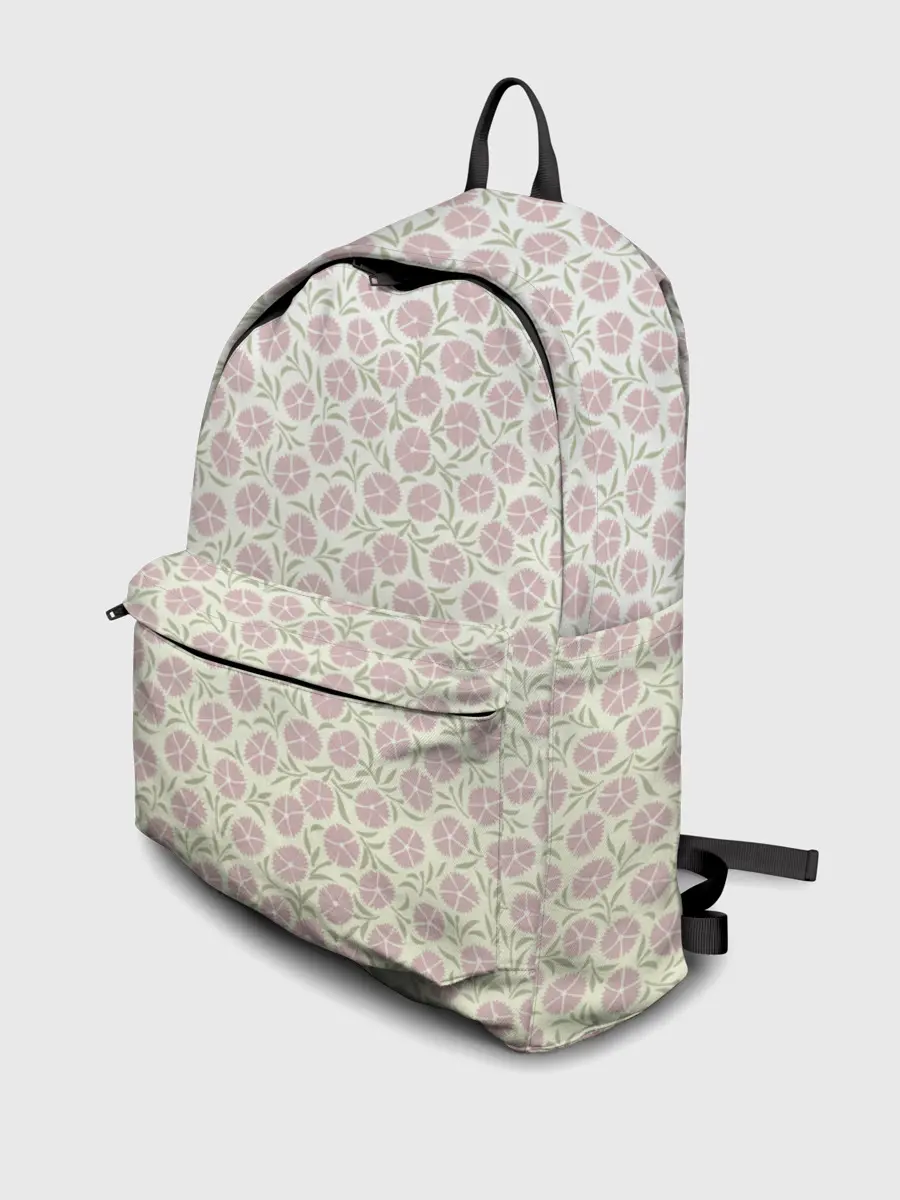 Рюкзак джинсовый / узор мелкие цветочки