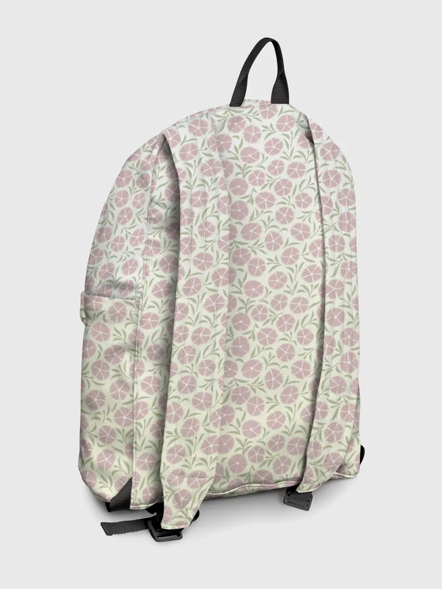 Рюкзак джинсовый / узор мелкие цветочки