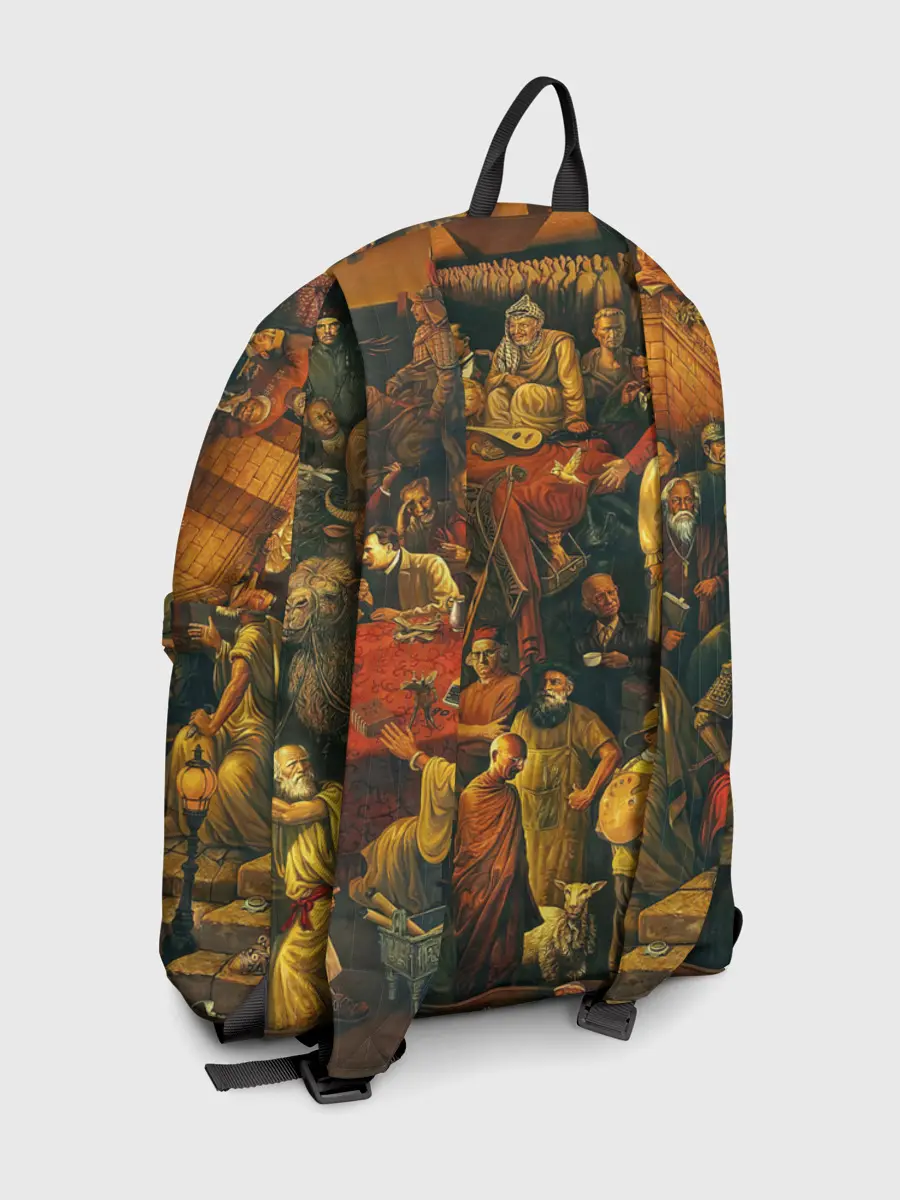 Рюкзак джинсовый / 100 ЗНАМЕНИТЫХ ЛЮДЕЙ КАРТИНА