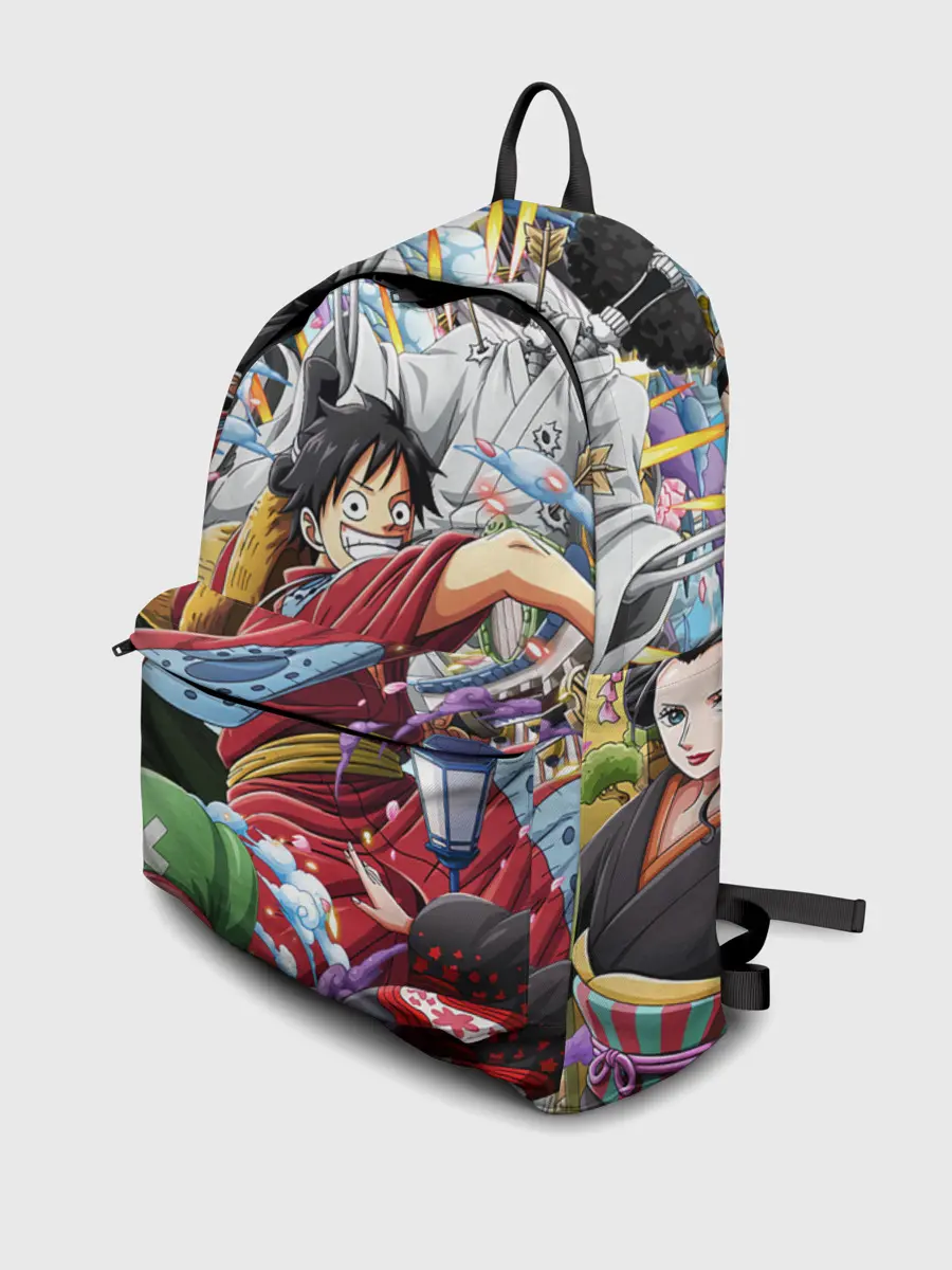 Рюкзак джинсовый / One Piece стикербомбинг