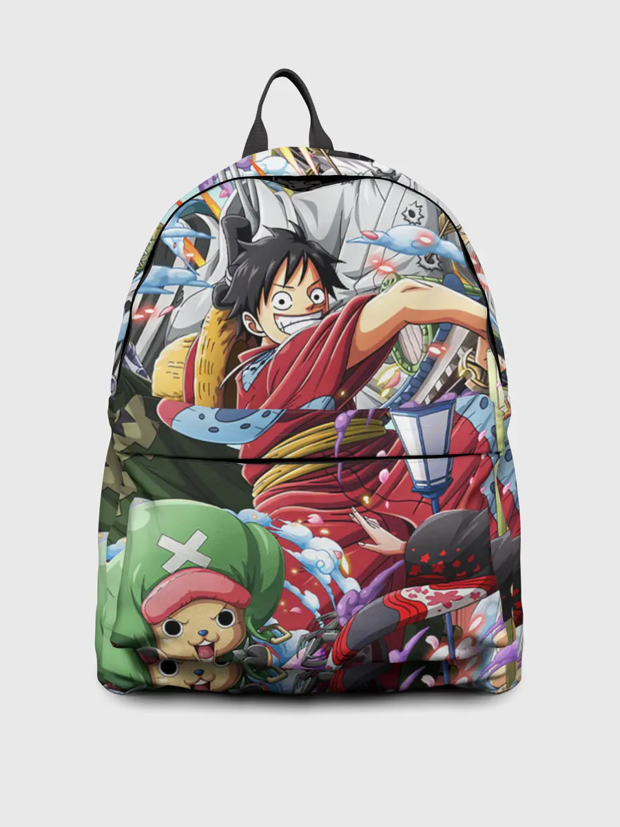 Рюкзак джинсовый / One Piece стикербомбинг