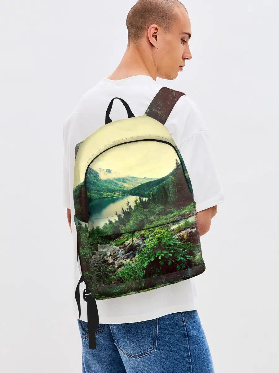 Рюкзак джинсовый / Красивый лес