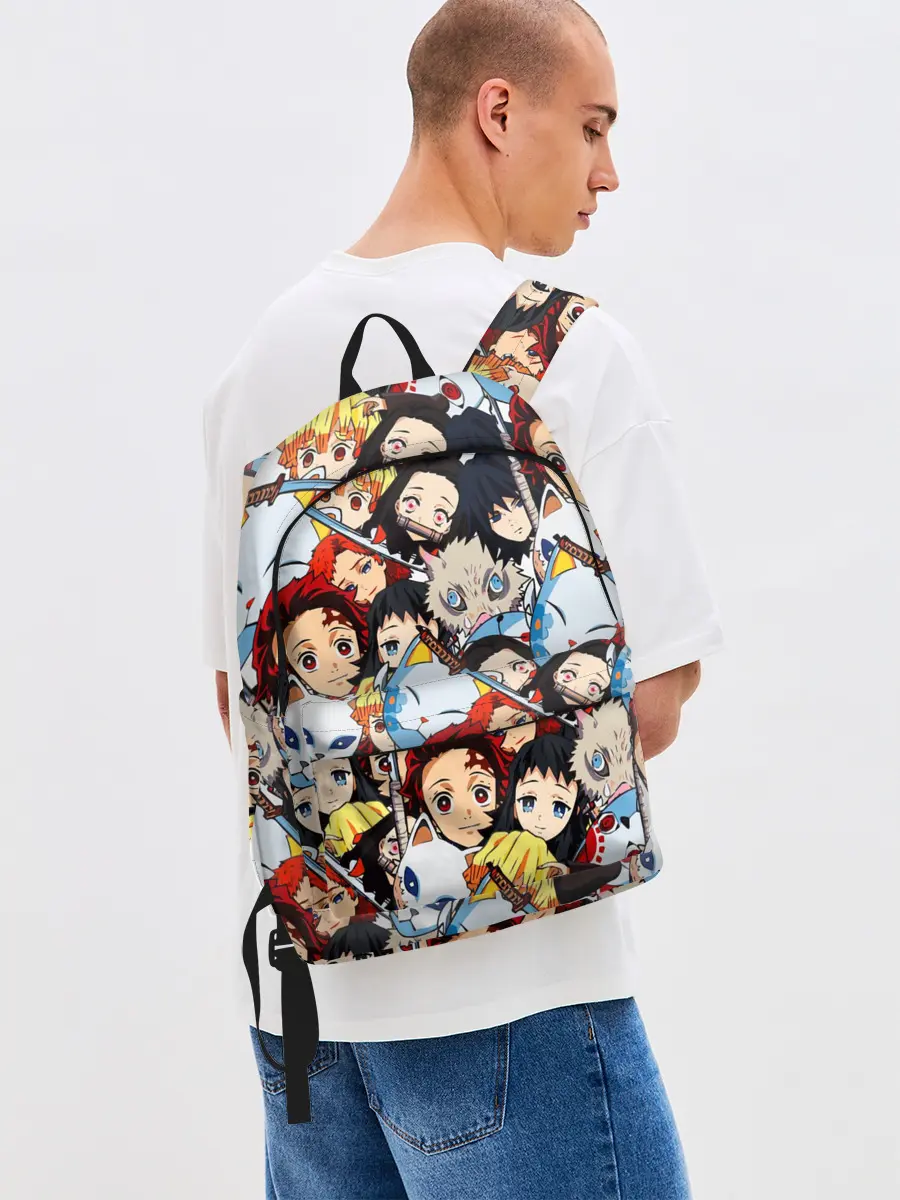 Рюкзак джинсовый / КЛИНОК, РАССЕКАЮЩИЙ ДЕМОНОВ