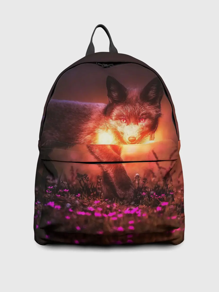 Рюкзак джинсовый / Лисица с фонариками