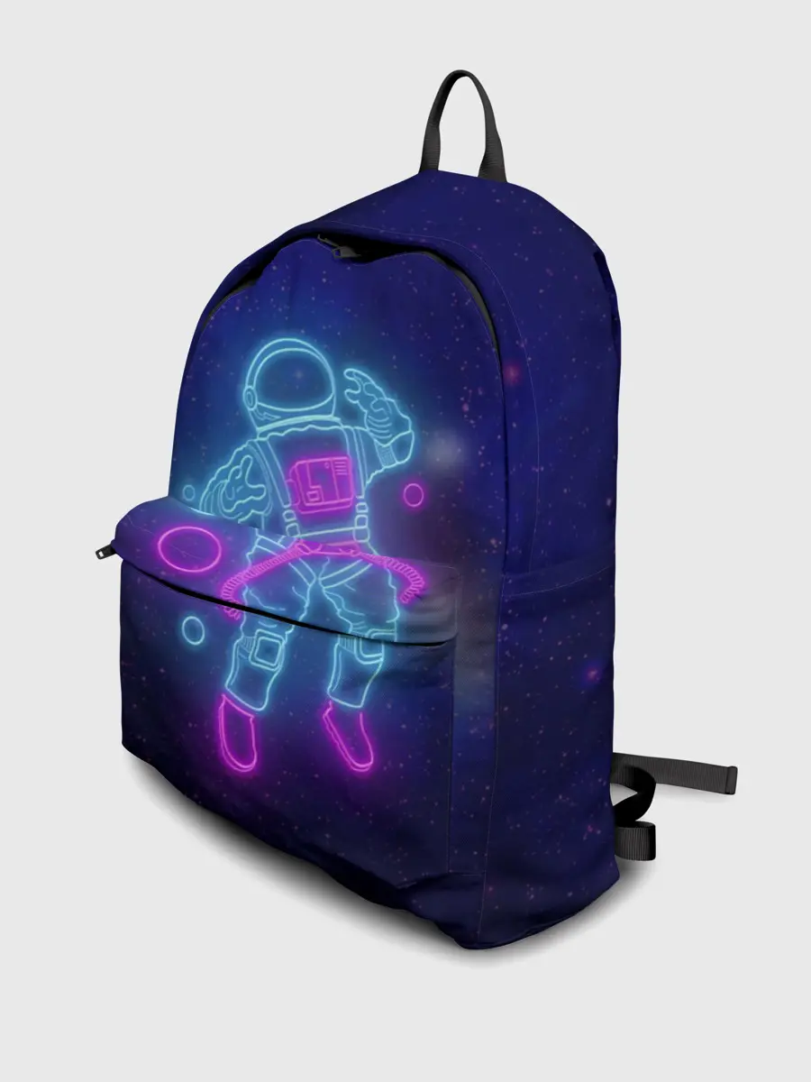 Рюкзак джинсовый / Неоновый Космонавт