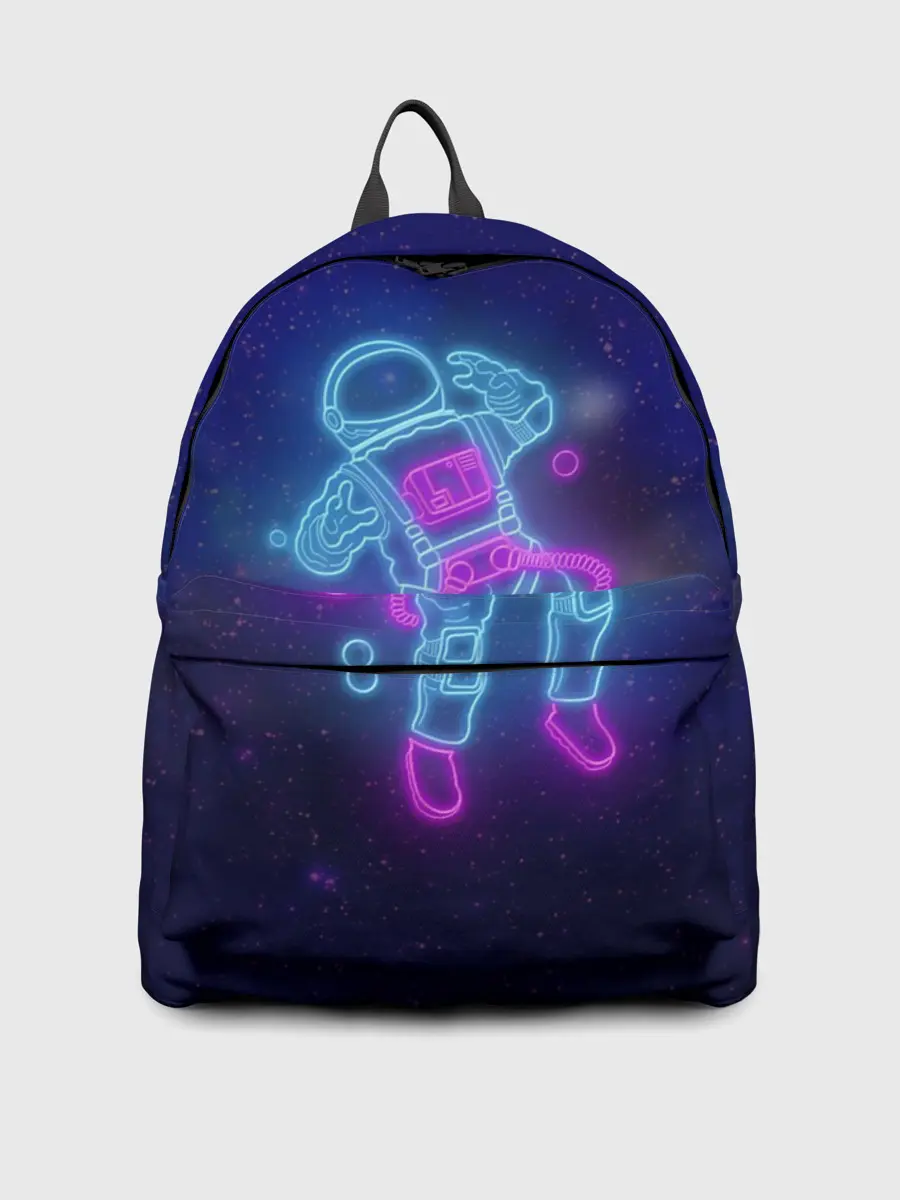 Рюкзак джинсовый / Неоновый Космонавт