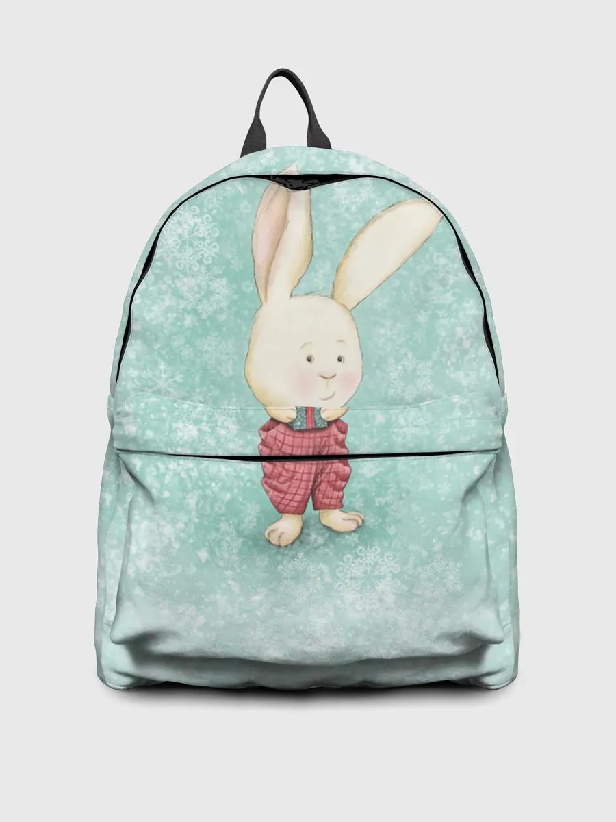 Рюкзак джинсовый / Зайчик с подарком