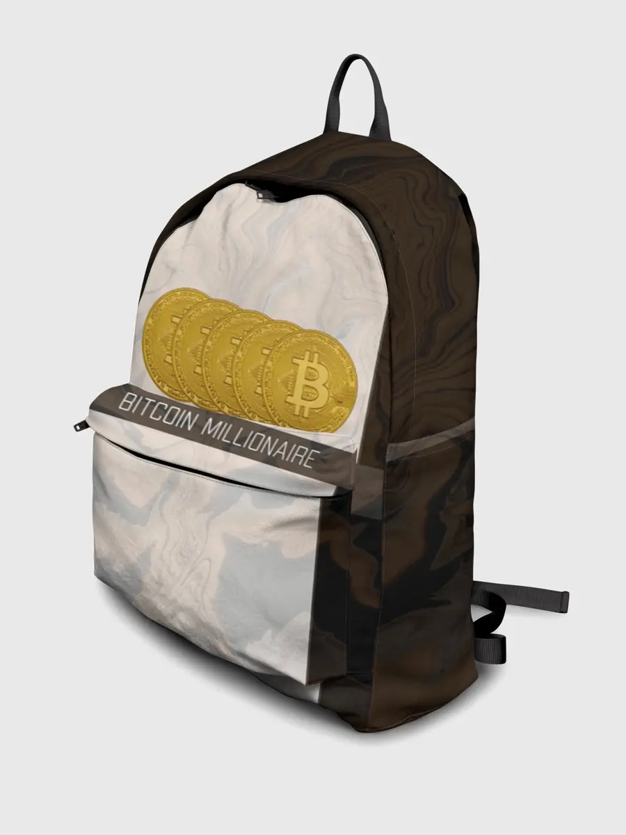 Рюкзак джинсовый / Bitcoin | Биткоин | Миллионер
