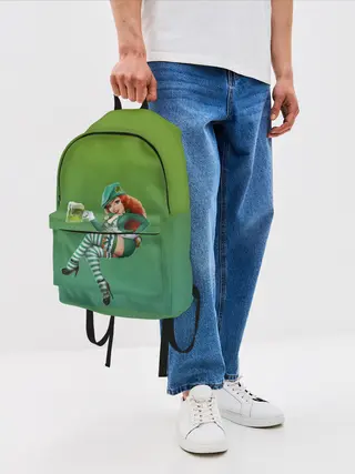 Рюкзак джинсовый / девушка вечеринка на Патрика