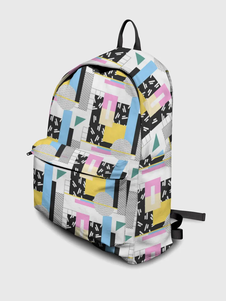 Рюкзак джинсовый / Memphis style geometry