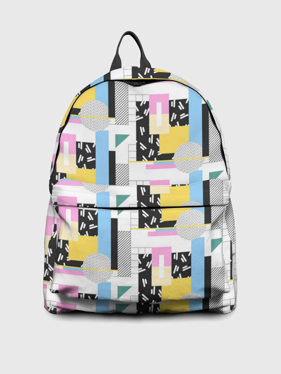 Рюкзак джинсовый / Memphis style geometry