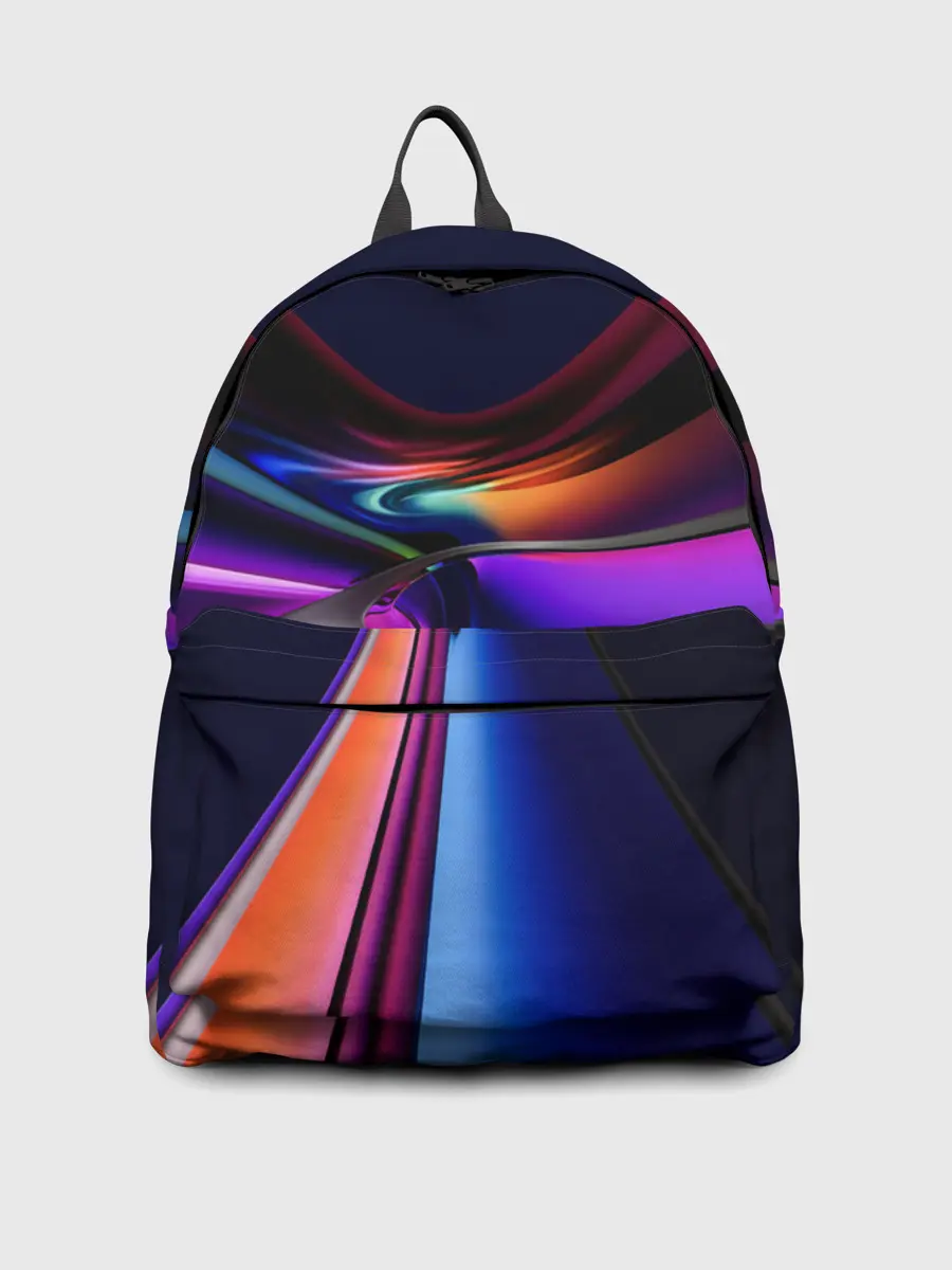 Рюкзак джинсовый / Красочные светящиеся линии