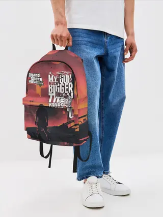 Рюкзак джинсовый / MY GUN IS MUCH BIGGER THAN YOU