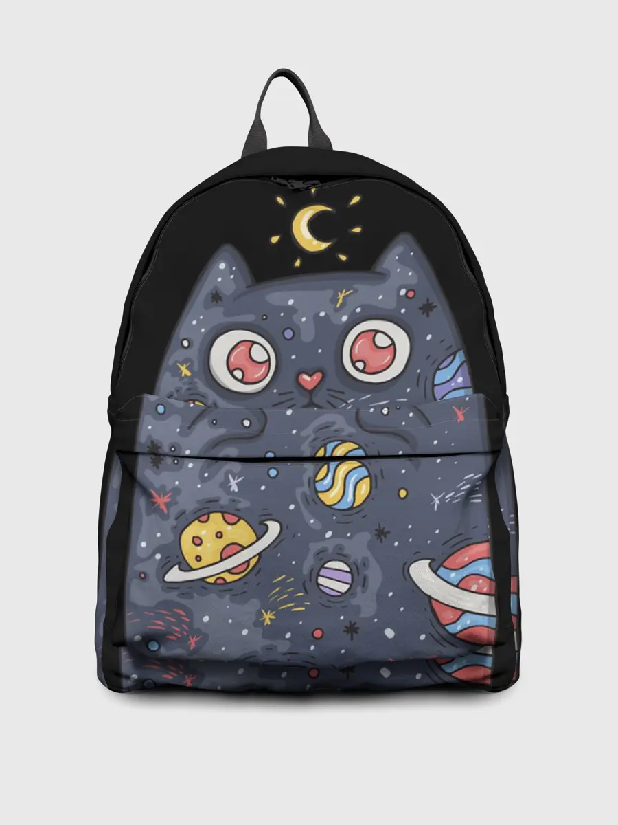 Рюкзак джинсовый / КОСМИЧЕСКИЙ КОТ