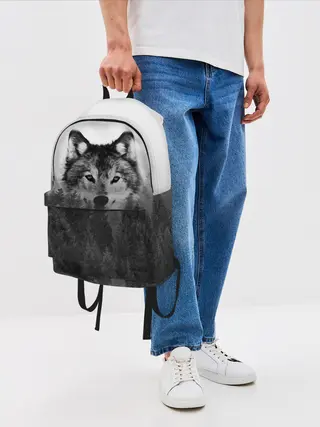 Рюкзак джинсовый / Волк
