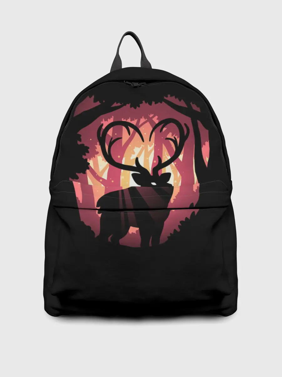 Рюкзак джинсовый / Олень в лесу