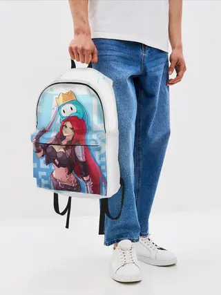 Рюкзак джинсовый / Fall guys x league of legands