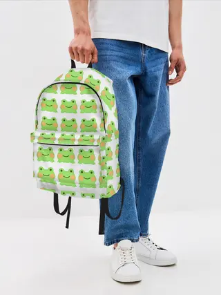Рюкзак джинсовый / лягушка