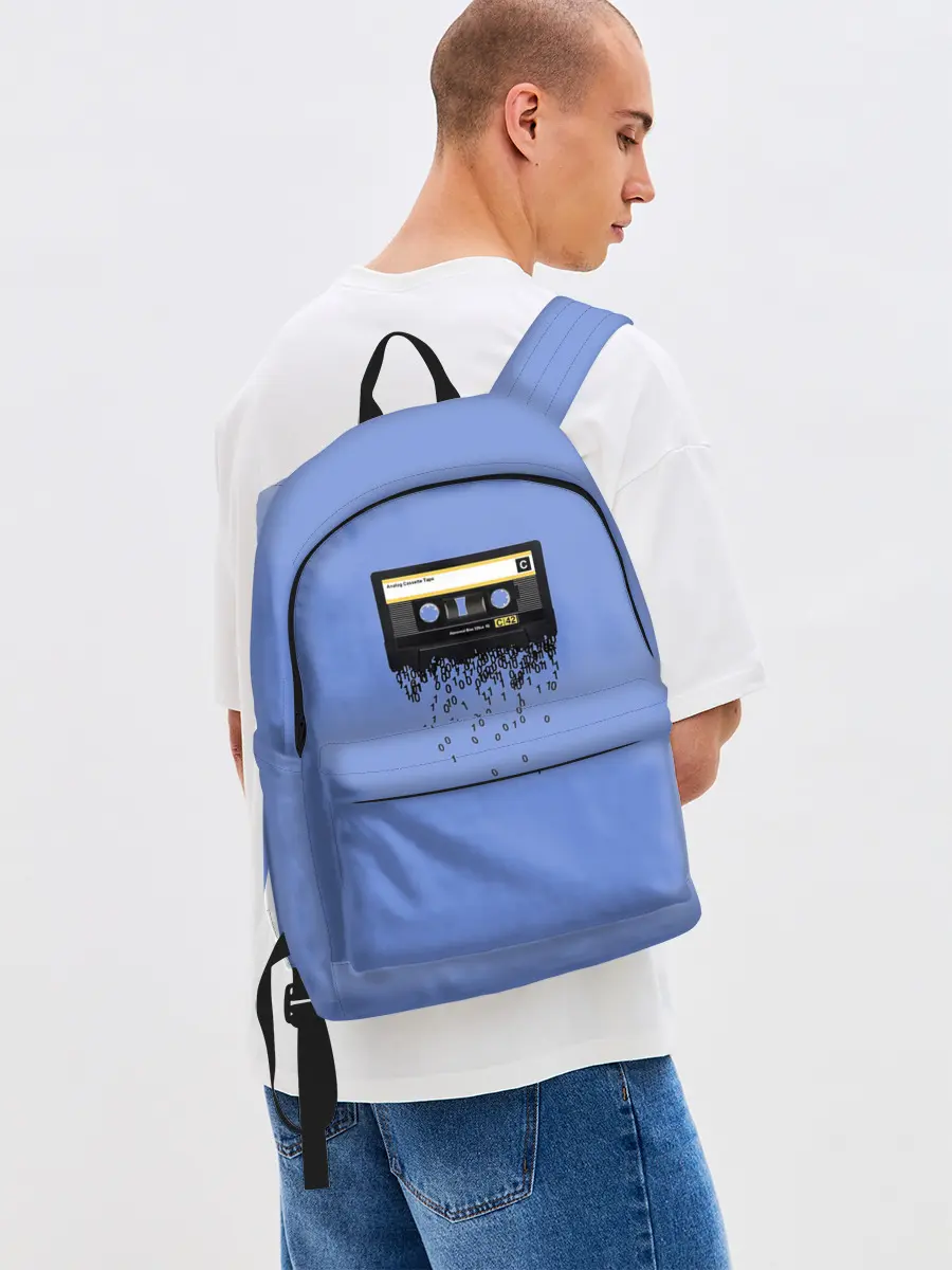 Рюкзак джинсовый / Касета из 0 и 1