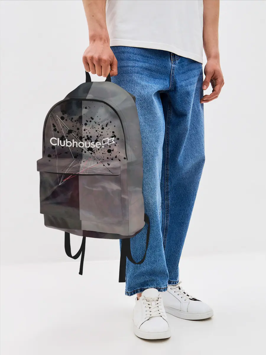 Рюкзак джинсовый / Clubhouse | Клабхаус лого бразги