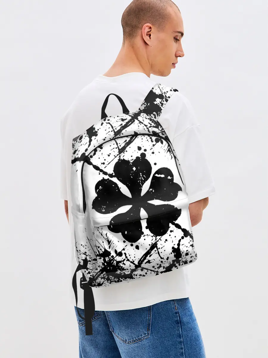 Рюкзак джинсовый / черный клевер,
