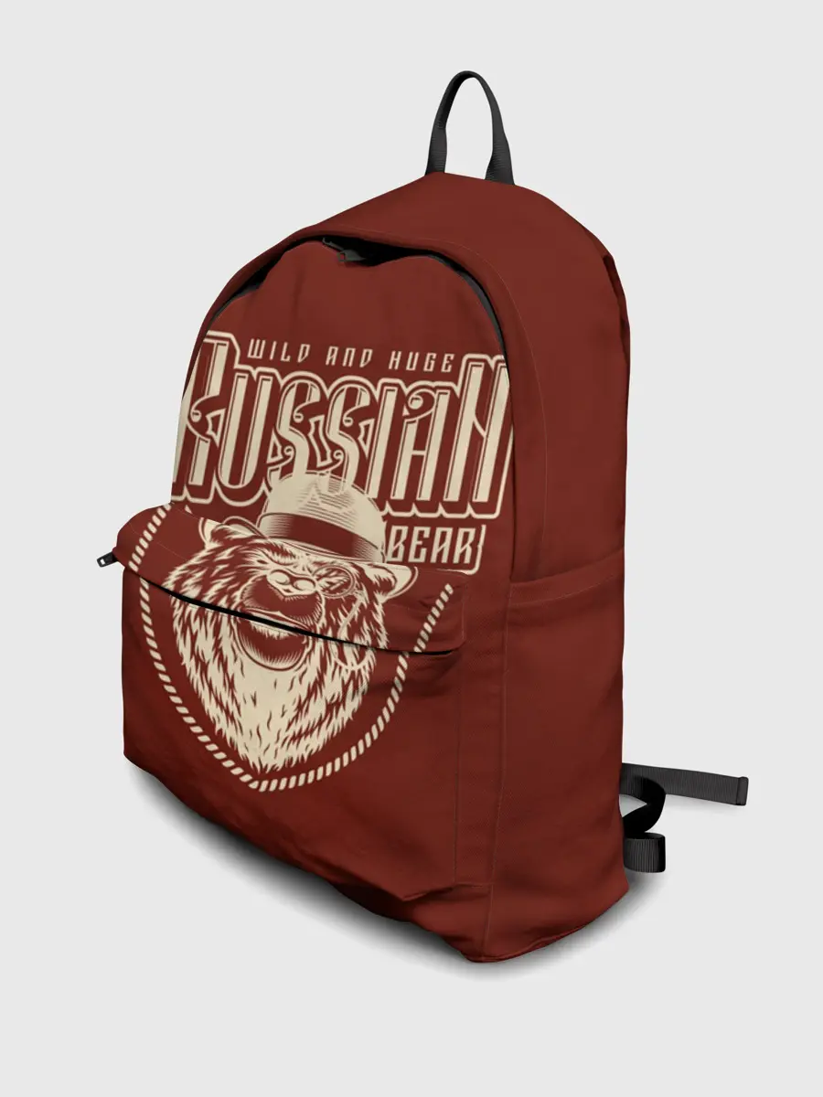 Рюкзак джинсовый / Русский медведь в шляпе