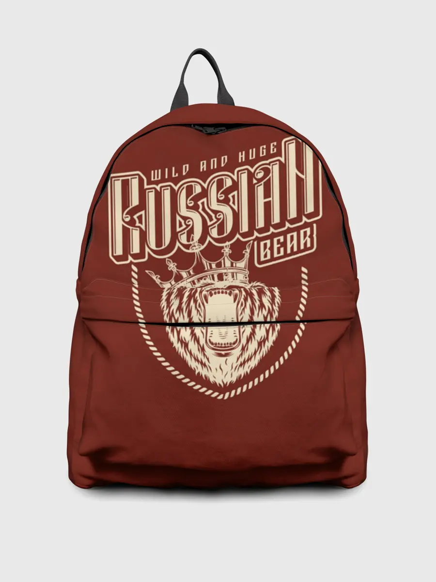 Рюкзак джинсовый / Русский медведь в короне