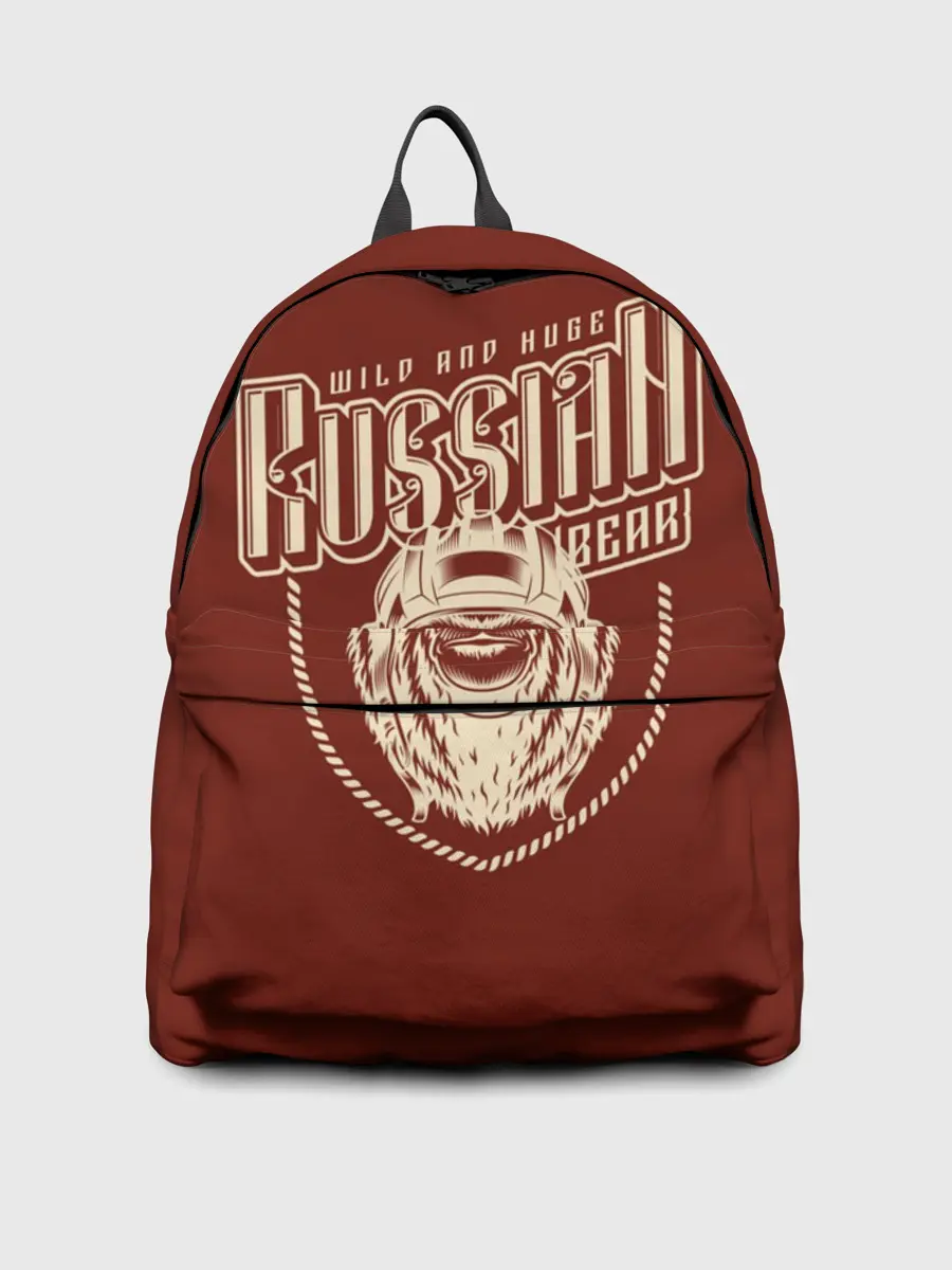 Рюкзак джинсовый / Русский медведь танкист