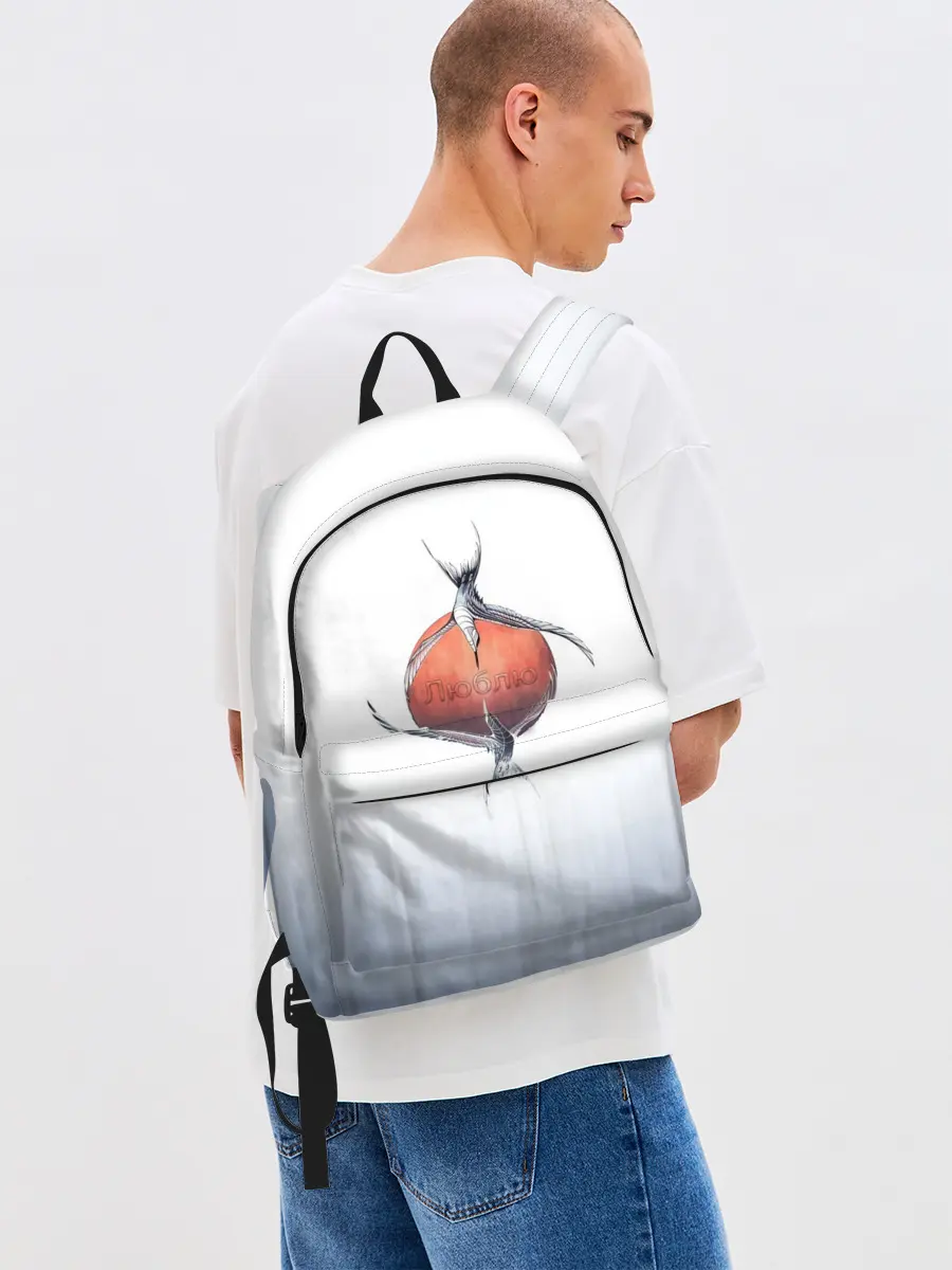 Рюкзак джинсовый / Птичья любовь