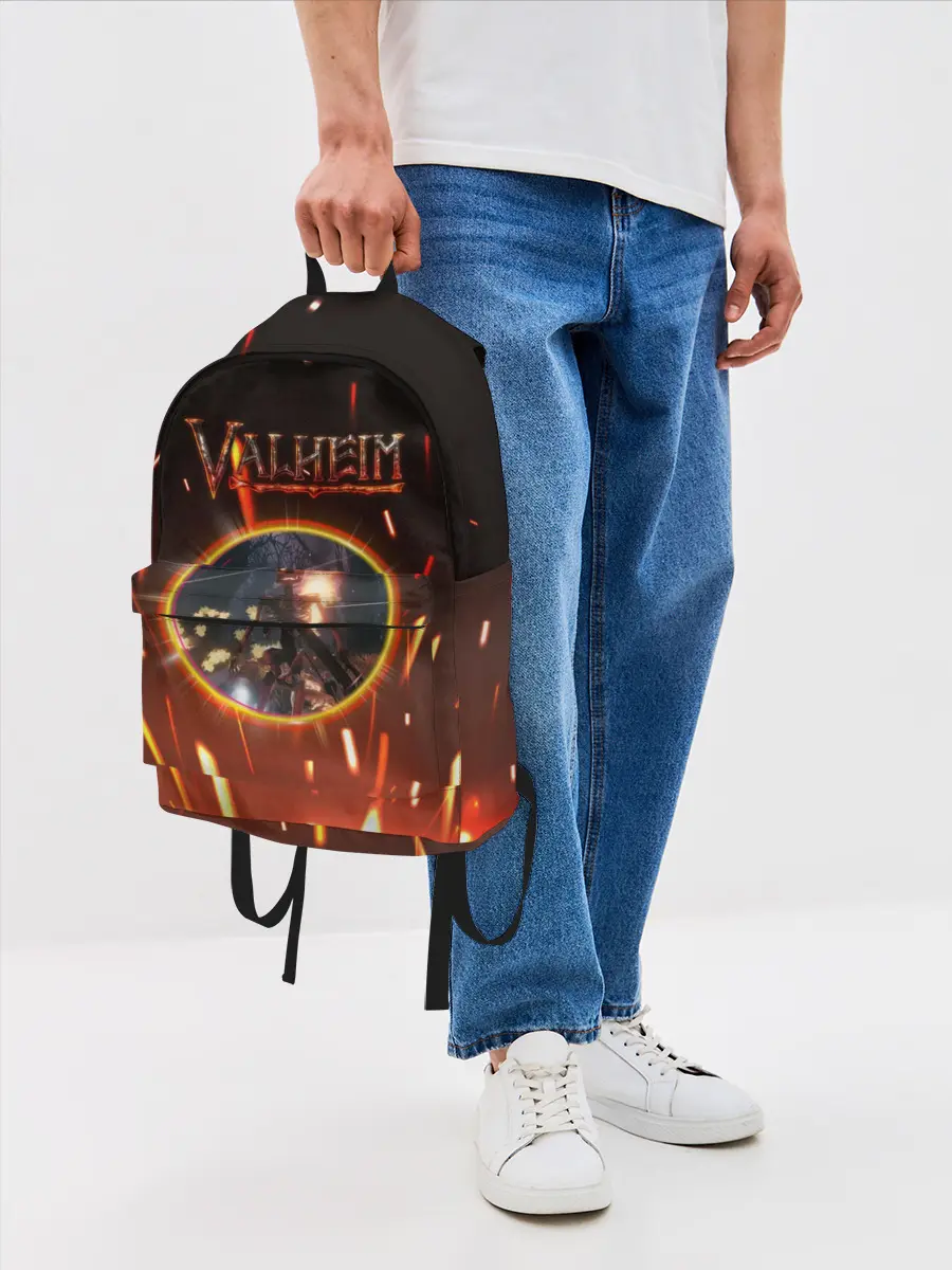 Рюкзак джинсовый / Скелет из Вальхейма