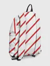 Рюкзак джинсовый / Полосы красные на белом
