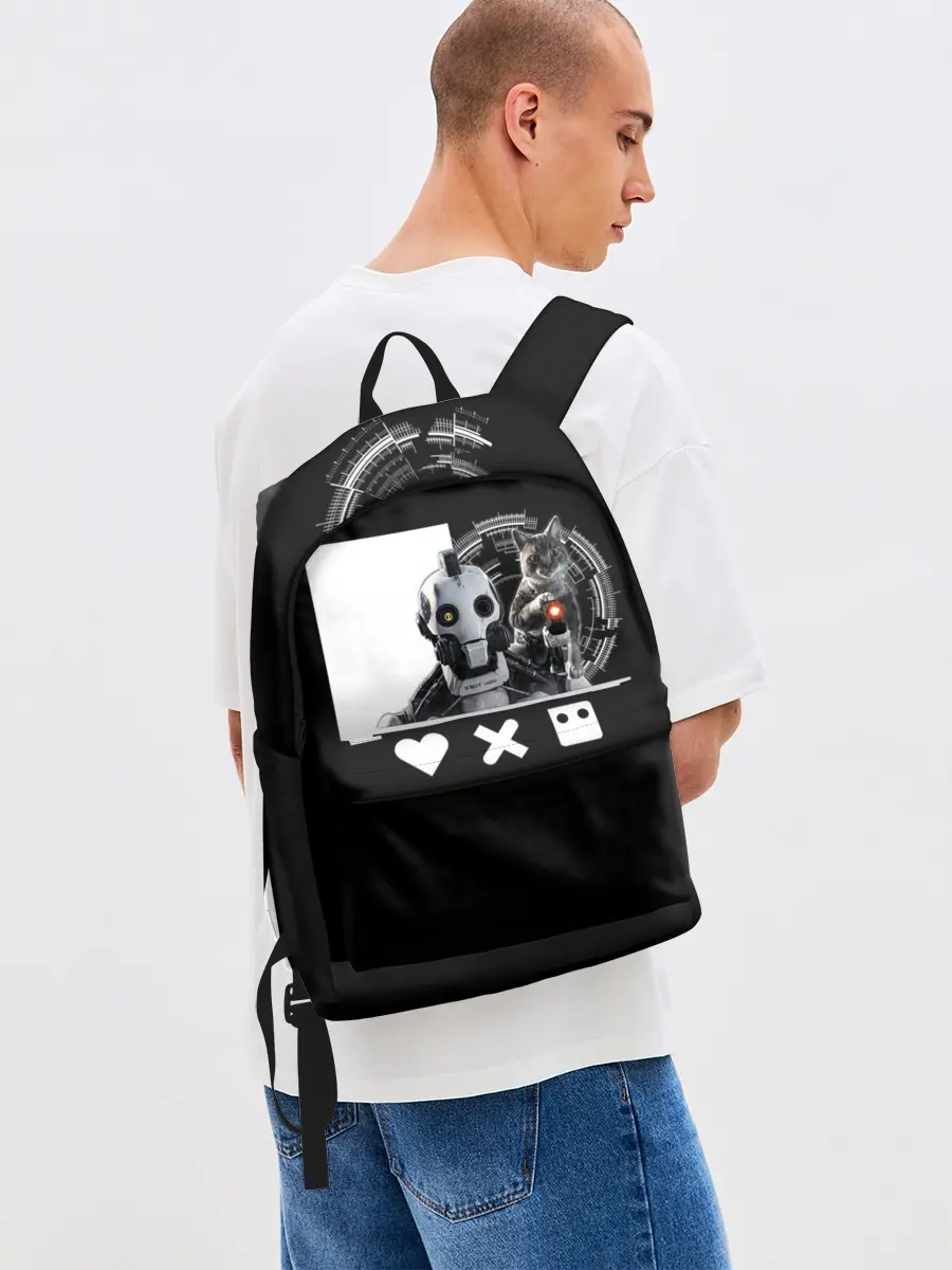 Рюкзак джинсовый / Андроид XBOT 4000