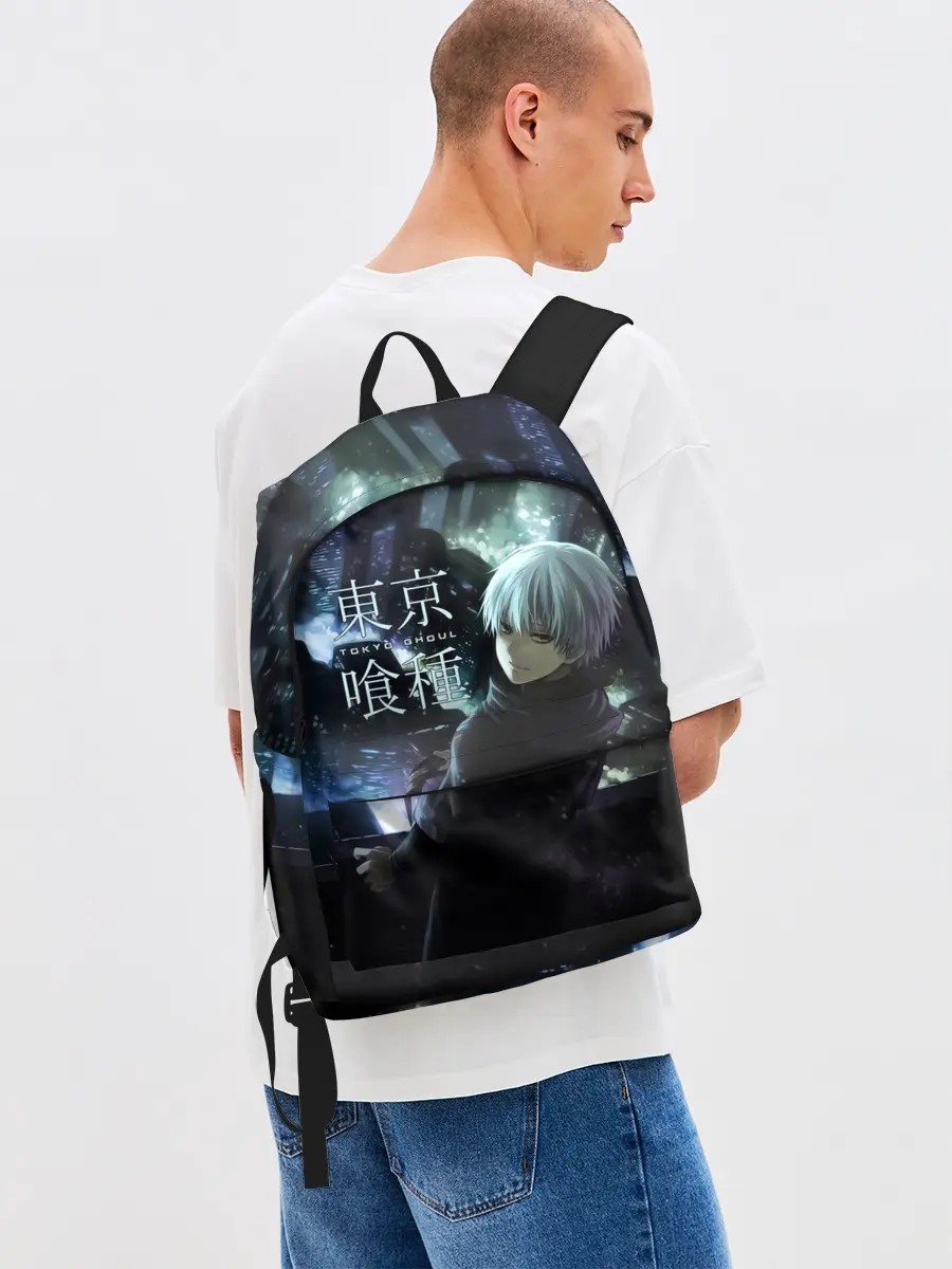 Рюкзак джинсовый / Токийский гуль ночной город