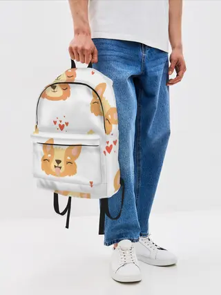 Рюкзак джинсовый / Милый Корги