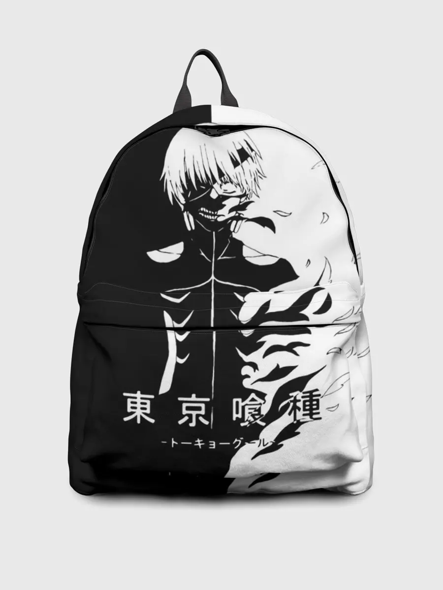 Рюкзак джинсовый / Токийский гуль черно белый Кен