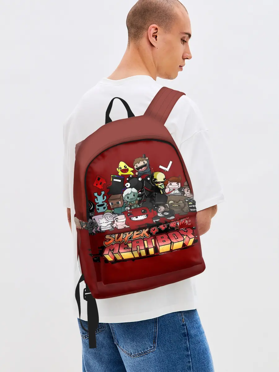 Рюкзак джинсовый / Super meat boy