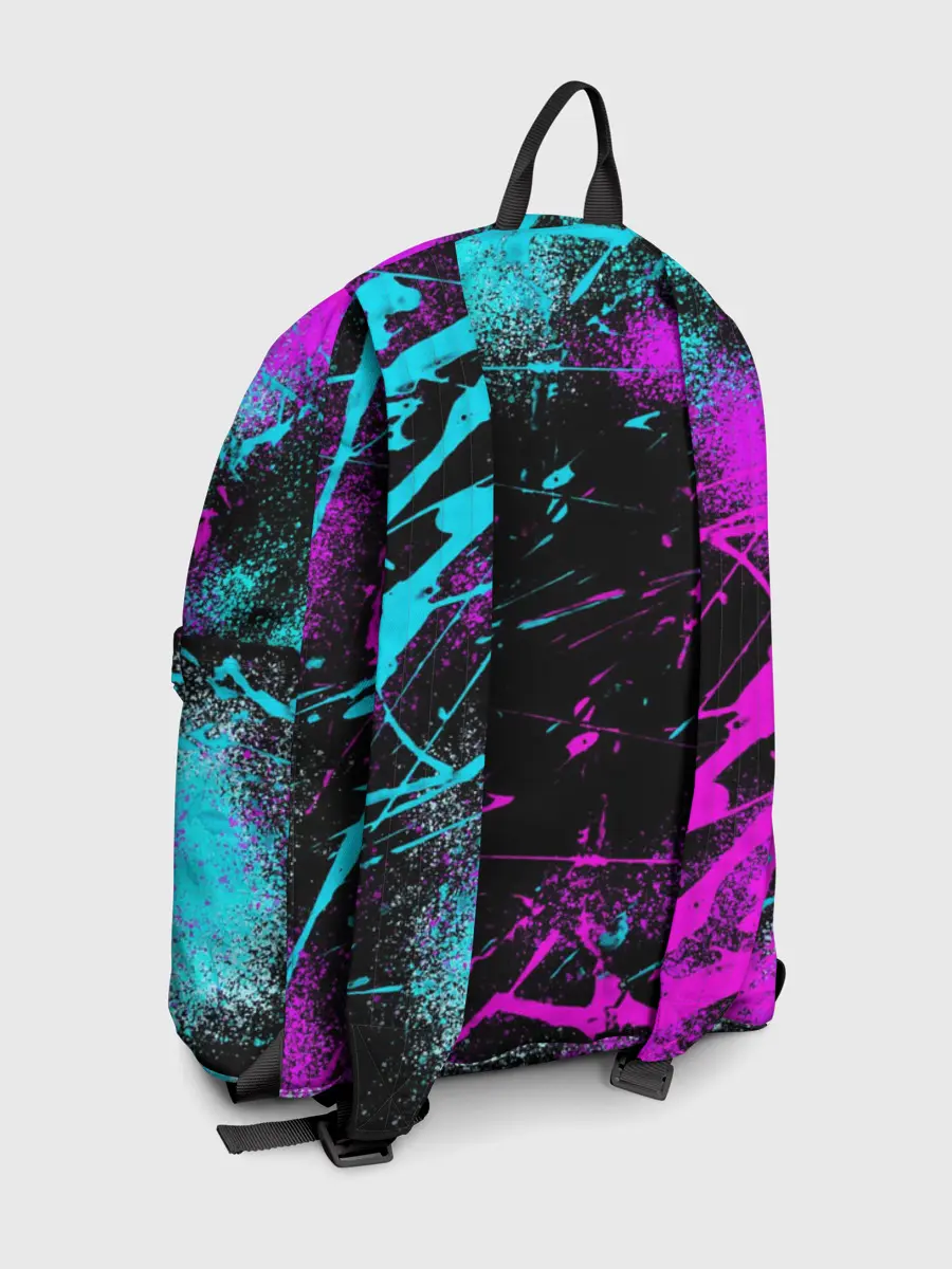 Рюкзак джинсовый / Неоновый череп